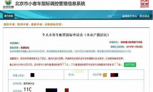 北京汽车摇号中签比例,北京汽车摇号中签