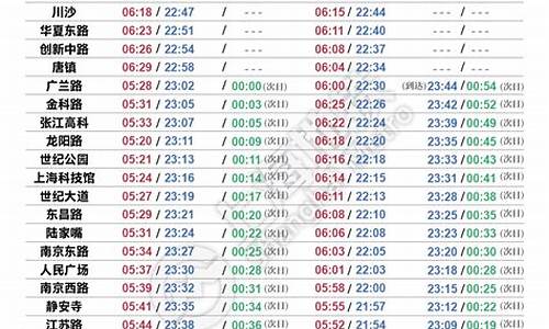 上海汽车时刻表查询,上海汽车发车时刻表